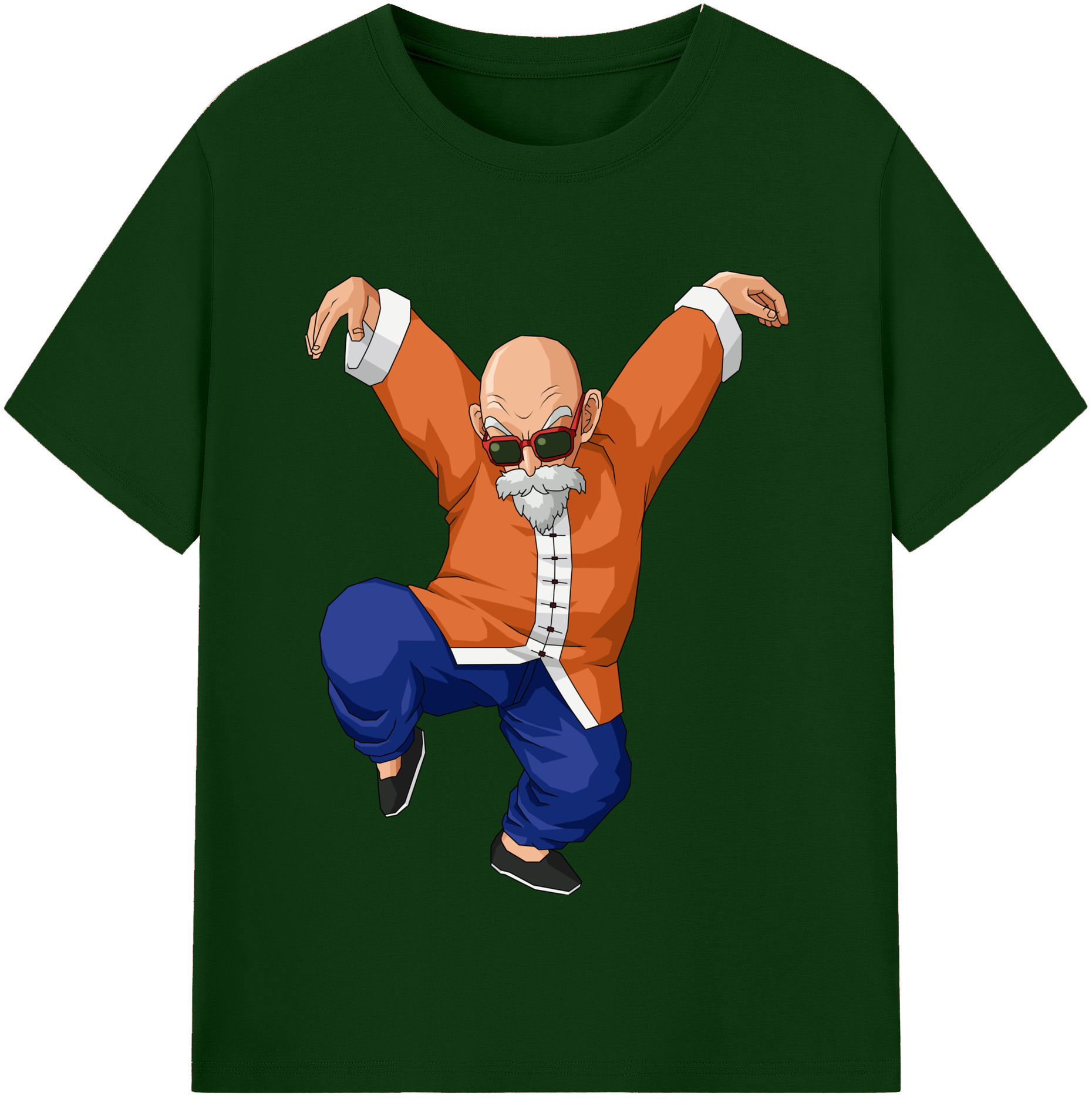 （画像用） ドラゴンボール 亀仙人（かめせんにん） DRAGON BALL Master Roshi Kame Sennin 綿100％半袖Tシャツ（フロントプリント）